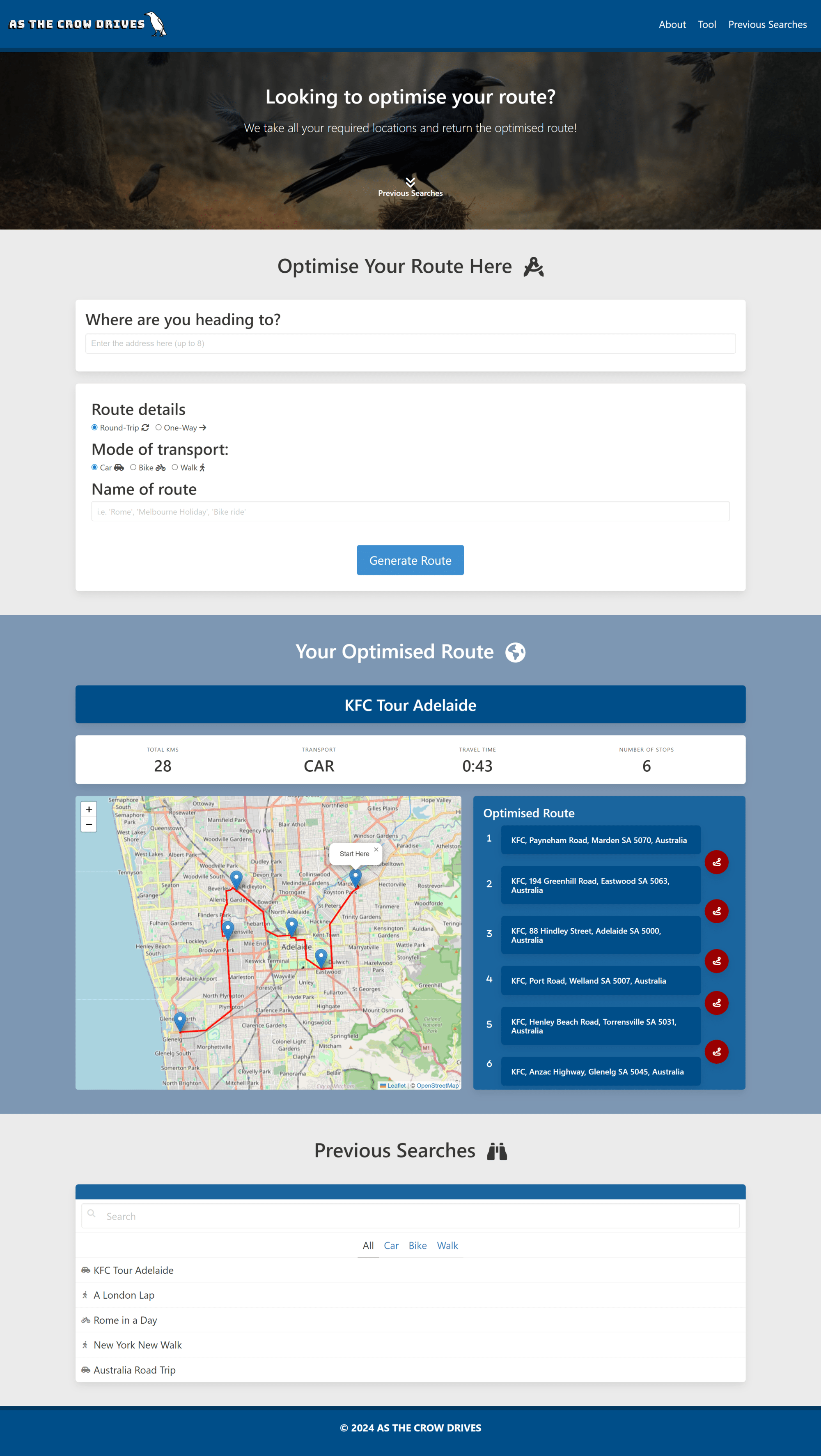 Route Optimisation Tool