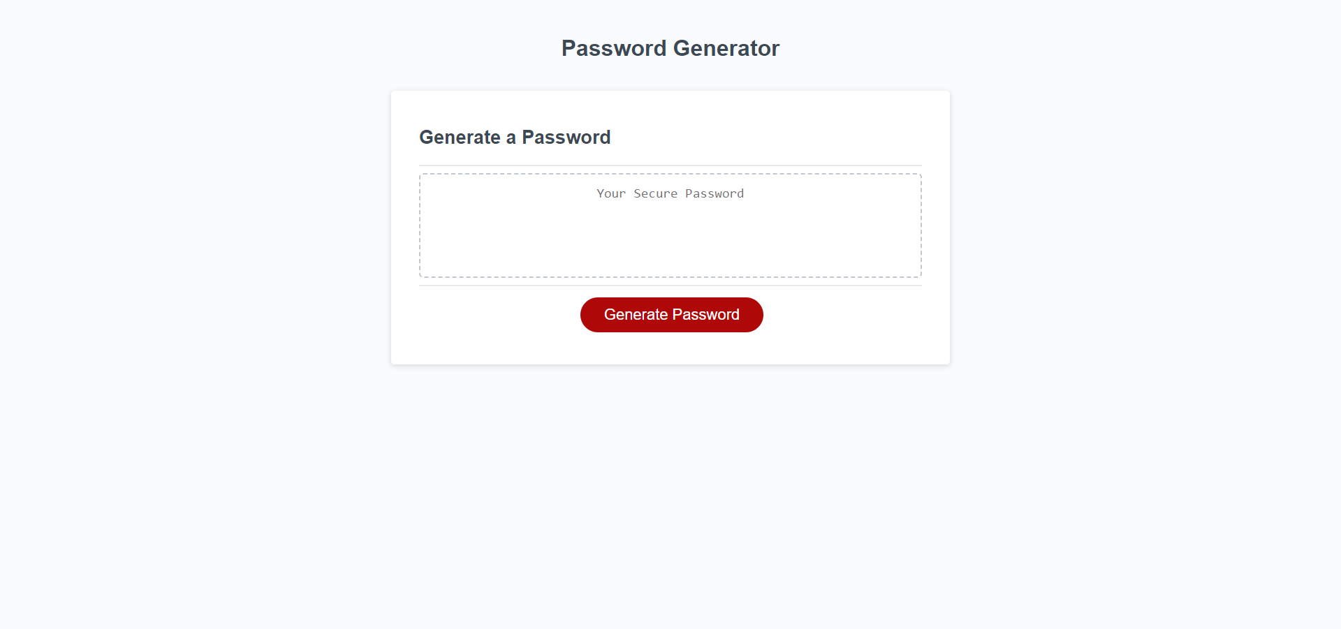 Password Generator
