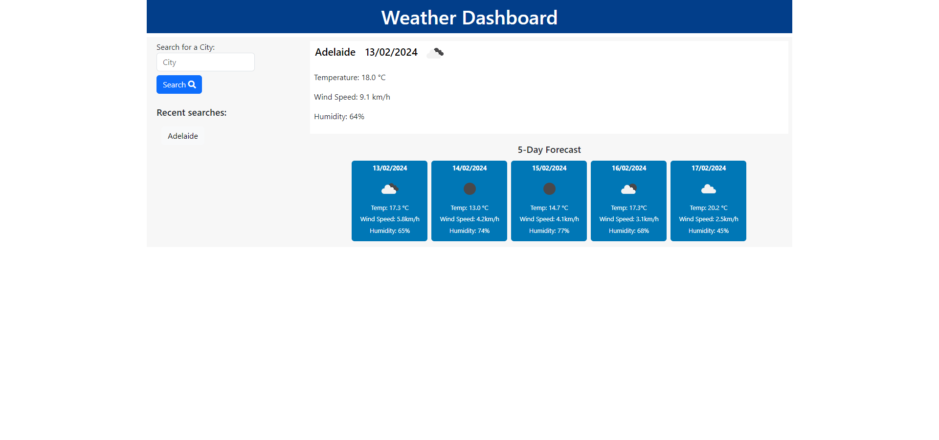 Weather Dashboard